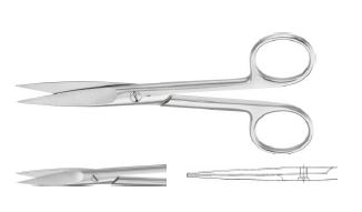 ХІРУРГ. НОЖИЦІ ПРЯМ. Г/Г 130MM